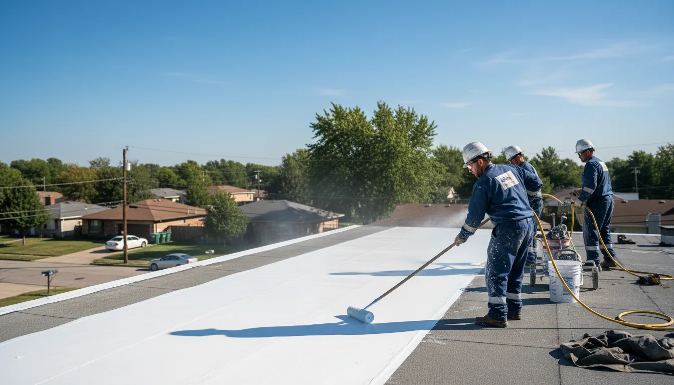 Commercial roof coating in Mapleton, IL near me